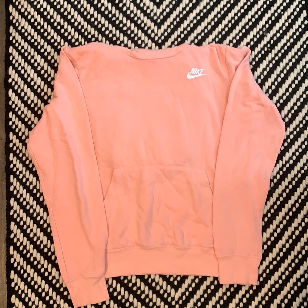 Peach colored nike hoodie